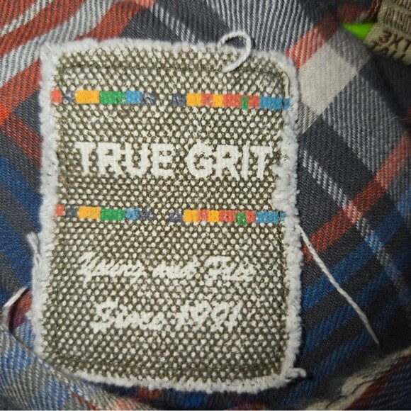 True Grit Multi Plaid 100% Cotton Flannel Long Sleeve Button Up Shirt Size 3XLT - Picture 8 of 10